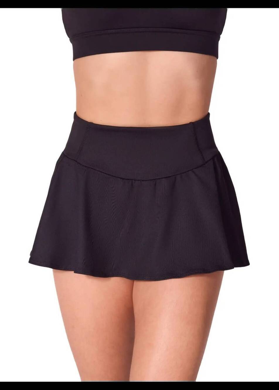 NEW CAPEZIO kids' pleated pique skort in black